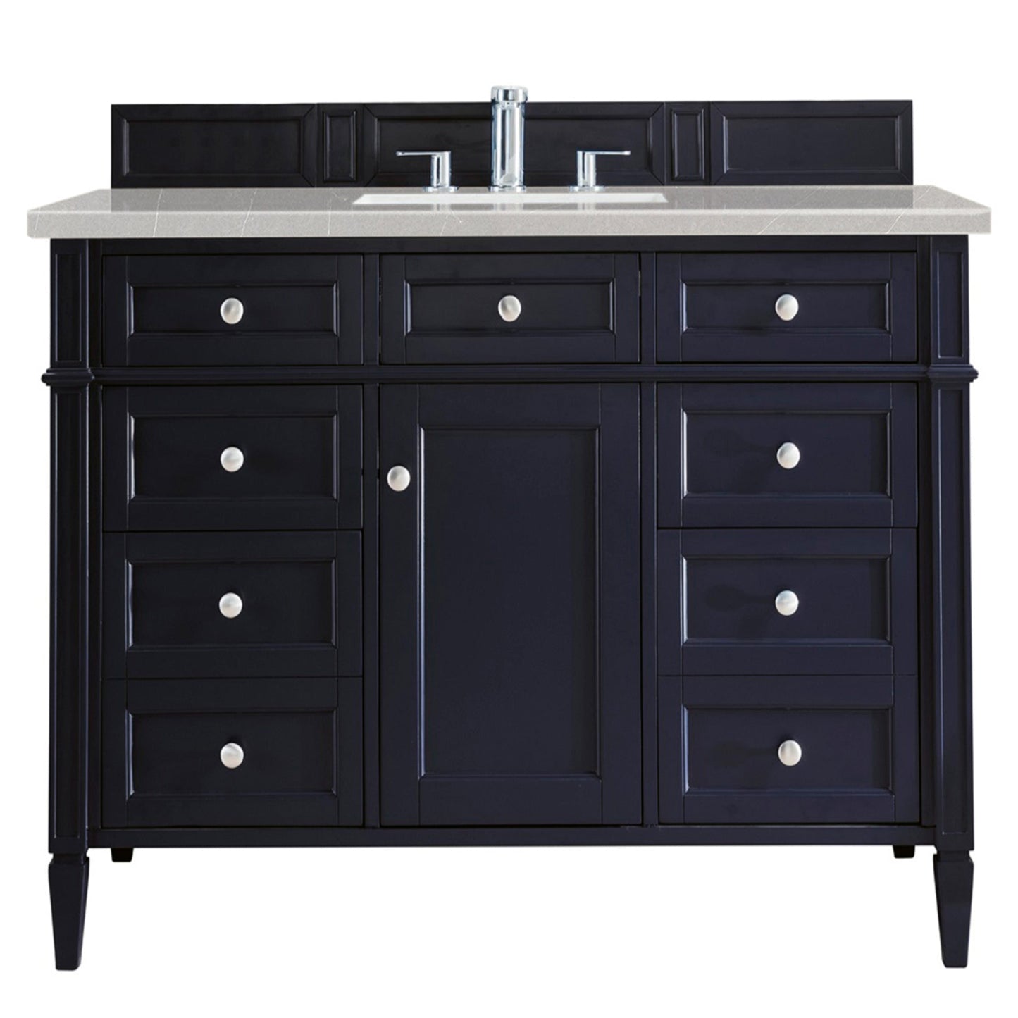 Brittany 48" Single Vanity, Victory Blue w/ 3 CM Eternal Serena Quartz Top