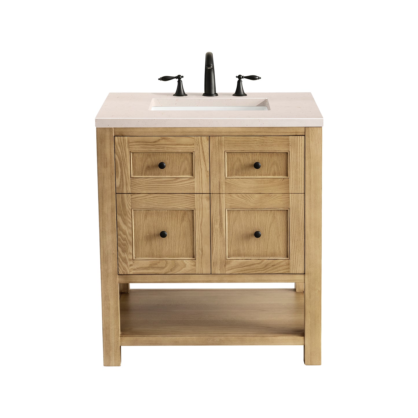 Breckenridge 30" Single Vanity, Light Natural Oak w/ 3 CM Eternal Marfil Top