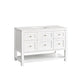 Breckenridge 48" Single Vanity, Bright White w/ 3 CM White Zeus Top