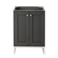 Chianti 24" Single Vanity Cabinet, Mineral Gray, Brushed Nickel