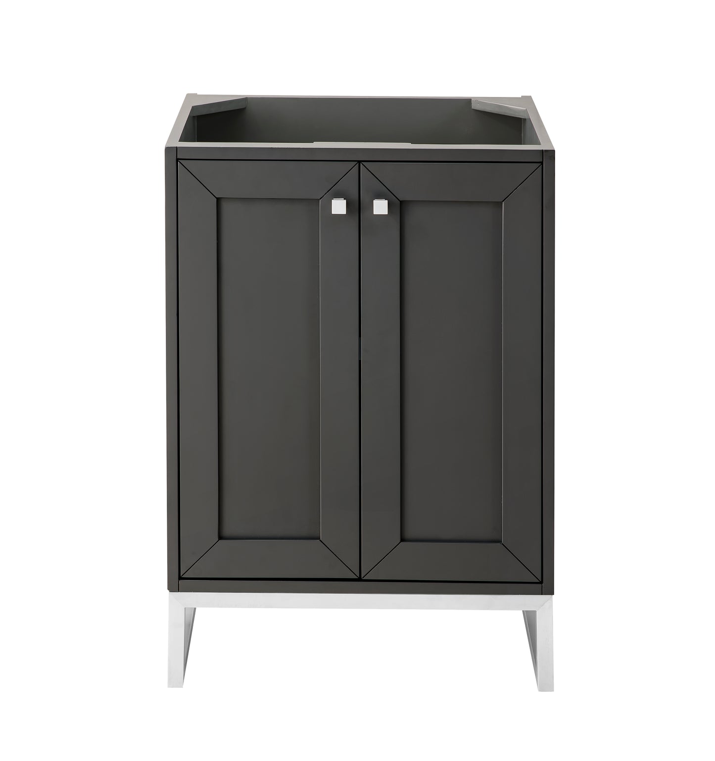 Chianti 24" Single Vanity Cabinet, Mineral Gray, Brushed Nickel