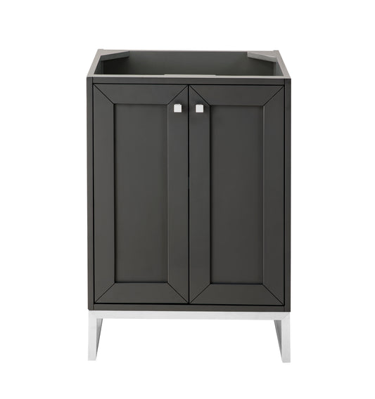 Chianti 24" Single Vanity Cabinet, Mineral Gray, Brushed Nickel