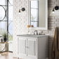 Athens 30" Single Vanity, Glossy White w/ 3 CM Eternal Serena Top