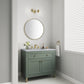 Chicago 36" Single Vanity, Smokey Celadon w/ 3 CM Carrara Marble Top