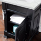 Brookfield 26" Single Vanity, Antique Black w/ 3 CM Ethereal Noctis Quartz Top