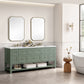 Breckenridge 72" Double Vanity, Smokey Celadon w/ 3 CM Arctic Fall Top