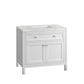 Chicago 36" Single Vanity, Glossy White w/ 3 CM Arctic Fall Top