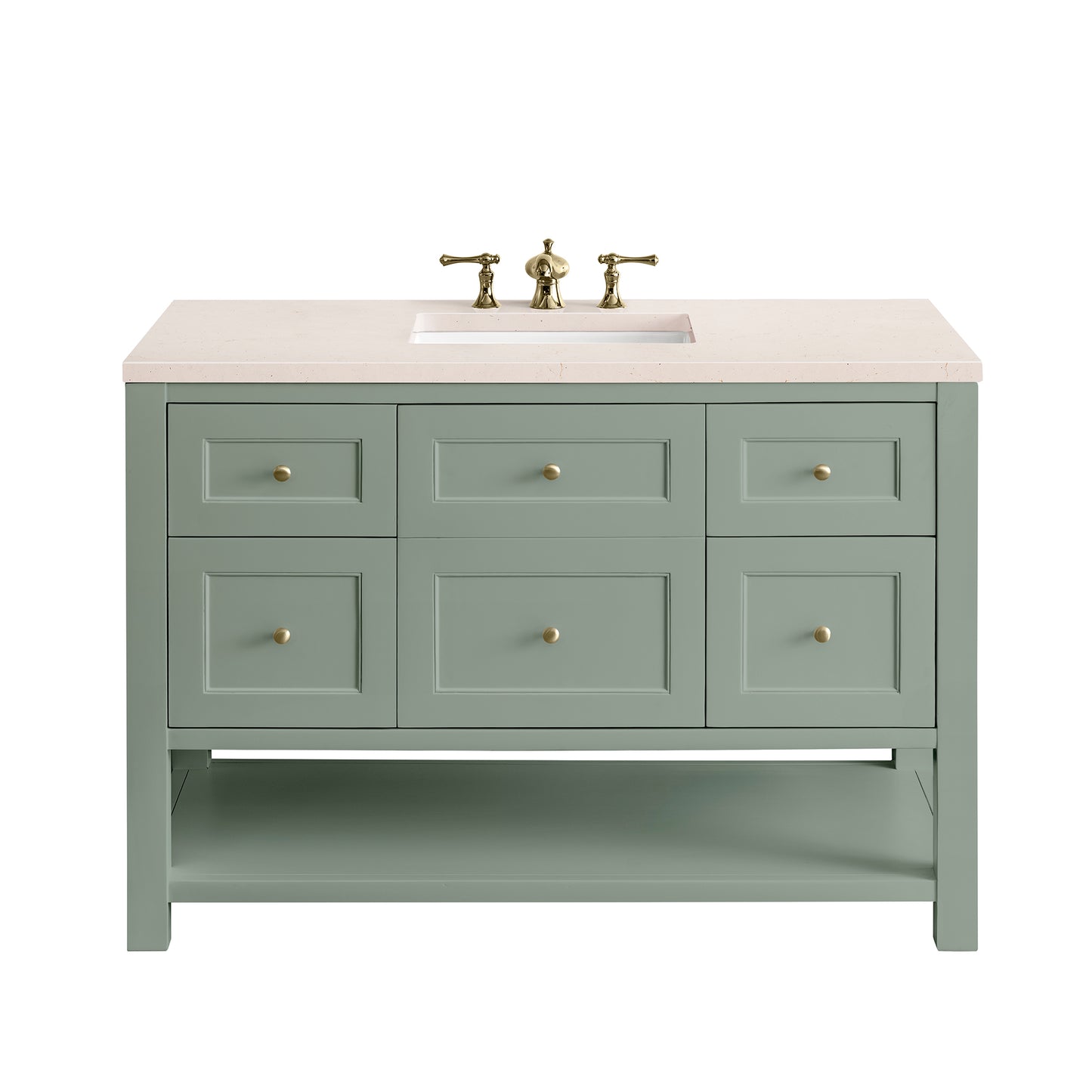 Breckenridge 48" Single Vanity, Smokey Celadon w/ 3 CM Eternal Marfil Top