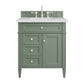 Brittany 30" Single Vanity, Smokey Celadon w/ 3 CM Ethereal Noctis Top