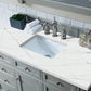 Brittany 48" Single Vanity, Urban Gray w/ 3 CM Ethereal Noctis Quartz Top