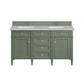 Brittany 60" Double Vanity, Smokey Celadon w/ 3 CM Eternal Serena Top