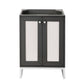 Chianti 24" Single Vanity Cabinet, Mineral Gray, Brushed Nickel