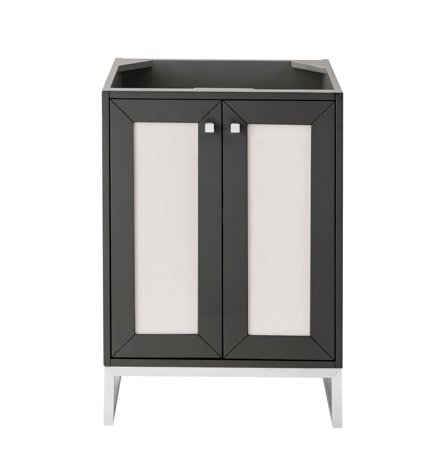 Chianti 24" Single Vanity Cabinet, Mineral Gray, Brushed Nickel