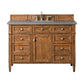 Brittany 48" Single Vanity, Saddle Brown w/ 3 CM Grey Expo Quartz Top