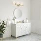 Chicago 48" Single Vanity, Glossy White w/ 3 CM Arctic Fall Top