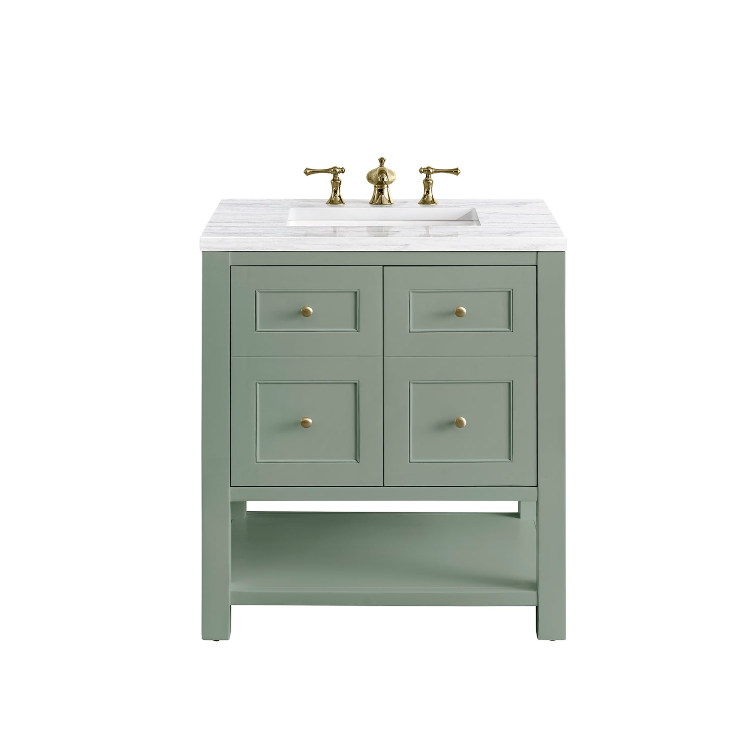 Breckenridge 30" Single Vanity, Smokey Celadon w/ 3 CM Arctic Fall Top