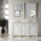 Bristol 60" Double Vanity, Bright White w/ 3 CM Eternal Marfil Quartz Top