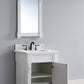 Brookfield 26" Single Vanity, Bright White w/ 3 CM Ethereal Noctis Quartz Top