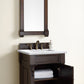 Brookfield 26" Single Vanity, Burnished Mahogany w/ 3 CM Arctic Fall Solid Surface Top