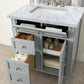 Brittany 30" Single Vanity, Urban Gray w/ 3 CM Carrara Marble Top