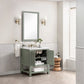 Breckenridge 30" Single Vanity, Smokey Celadon w/ 3 CM White Zeus Top