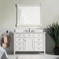 Brittany 48" Single Vanity, Bright White w/ 3 CM Eternal Serena Quartz Top