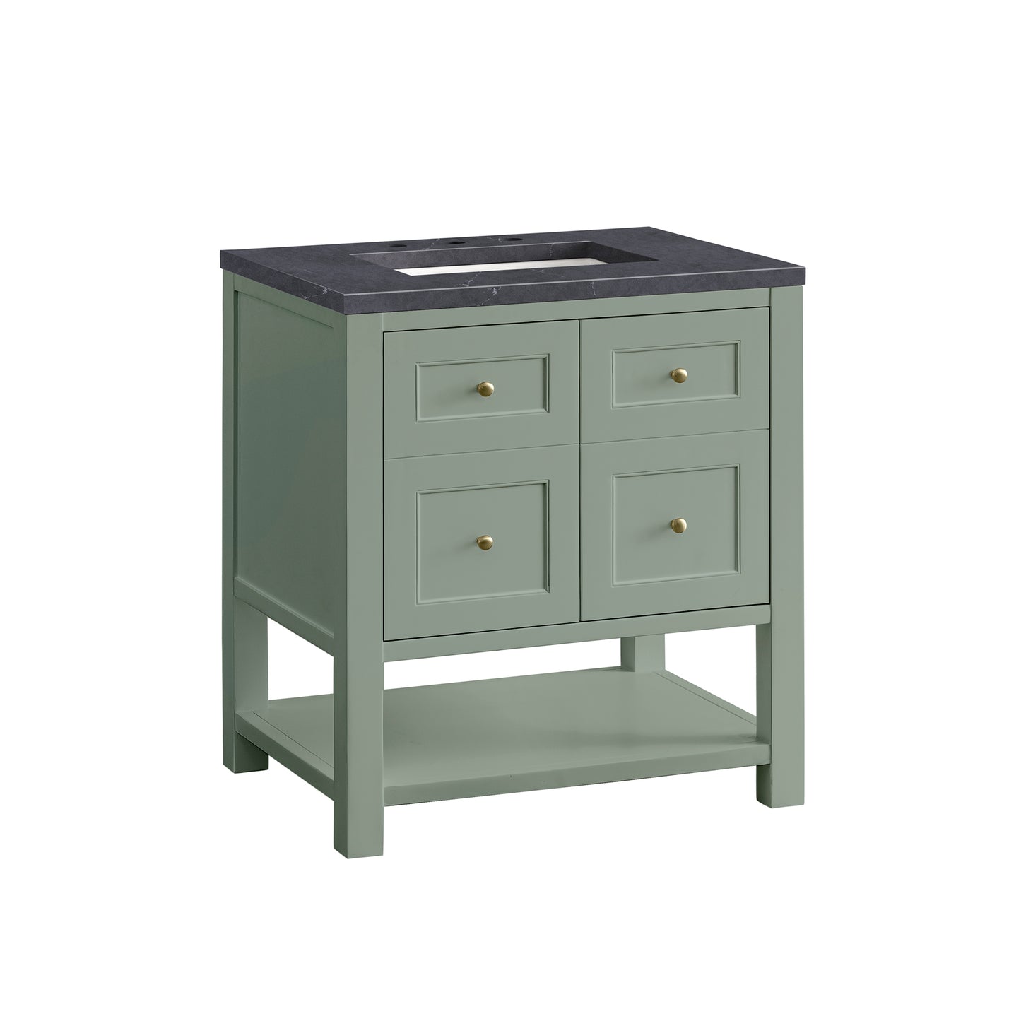 Breckenridge 30" Single Vanity, Smokey Celadon w/ 3 CM Charcoal Soapstone Top