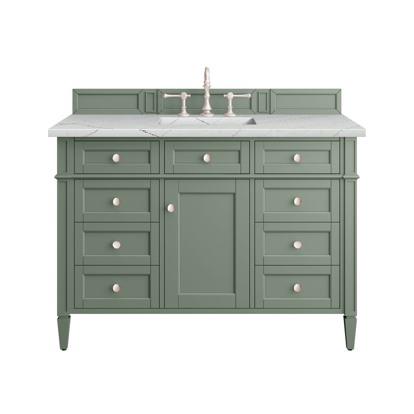 Brittany 48" Single Vanity, Smokey Celadon w/ 3 CM Ethereal Noctis Top