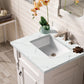 Brookfield 26" Single Vanity, Bright White w/ 3 CM Ethereal Noctis Quartz Top