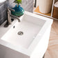 Columbia 24" Single Vanity, Glossy White, Brushed Nickel w/ White Glossy Composite Stone Top