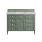 Brittany 48" Single Vanity, Smokey Celadon w/ 3 CM Carrara Marble Top