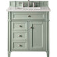 Brittany 30" Single Vanity, Sage Green, w/ 3 CM White Zeus Quartz Top