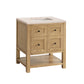 Breckenridge 30" Single Vanity, Light Natural Oak w/ 3 CM Eternal Marfil Top