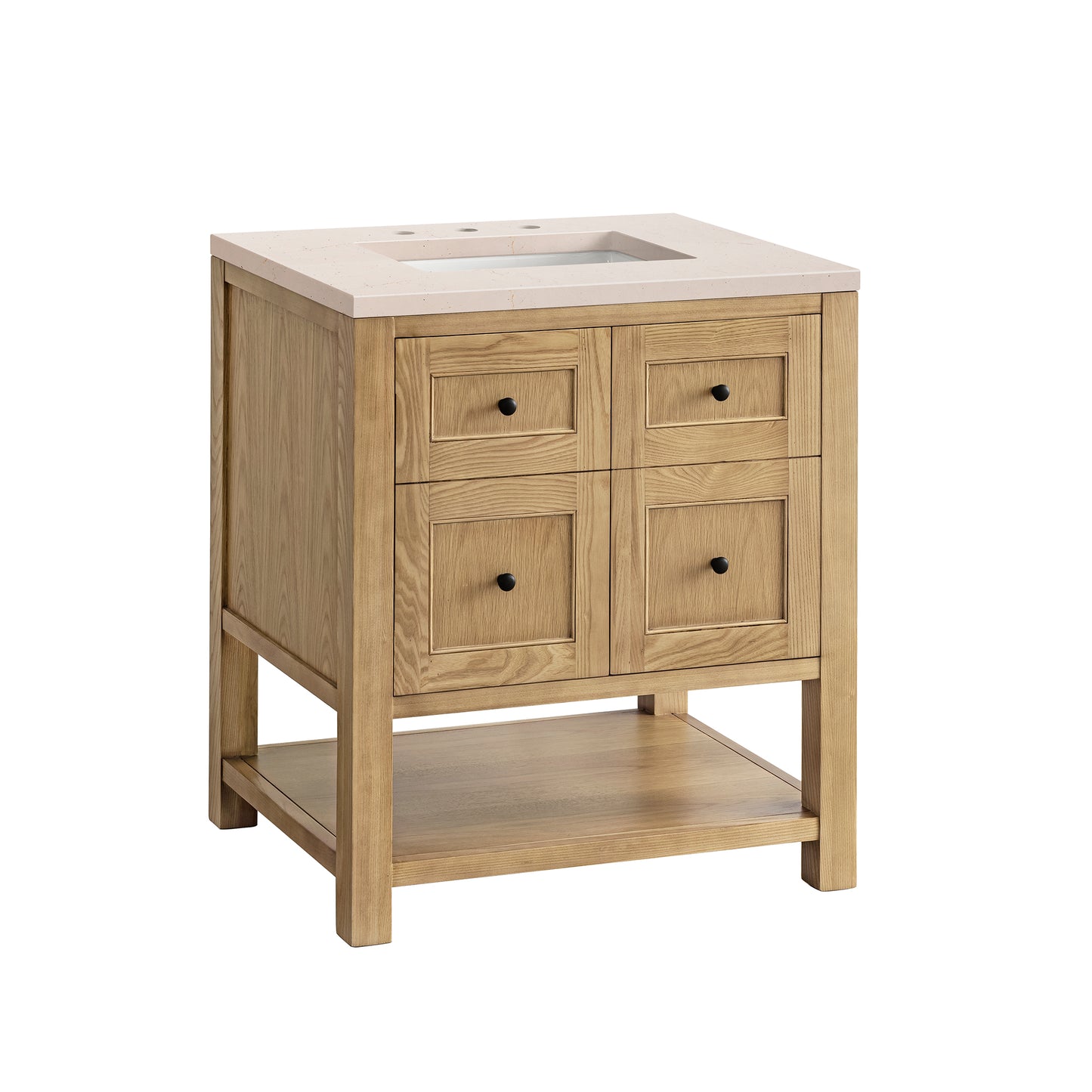 Breckenridge 30" Single Vanity, Light Natural Oak w/ 3 CM Eternal Marfil Top