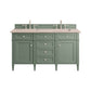 Brittany 60" Double Vanity, Smokey Celadon w/ 3 CM Eternal Marfil Top