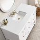 Breckenridge 48" Single Vanity, Bright White w/ 3 CM White Zeus Top