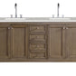 Chicago 72" Double Vanity, Whitewashed Walnut w/ 3 CM Eternal Serena Quartz Top