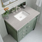 Brittany 36" Single Vanity, Smokey Celadon w/ 3 CM Eternal Serena Top