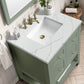 Breckenridge 30" Single Vanity, Smokey Celadon w/ 3 CM Ethereal Noctis Top