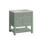 Breckenridge 30" Single Vanity, Smokey Celadon w/ 3 CM Eternal Serena Top