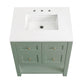 Breckenridge 30" Single Vanity, Smokey Celadon w/ 3 CM White Zeus Top