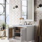 Athens 30" Single Vanity, Glossy White w/ 3 CM Carrara White Top