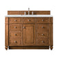 Bristol 48" Single Vanity, Saddle Brown w/ 3 CM Ethereal Noctis Quartz Top