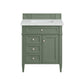 Brittany 30" Single Vanity, Smokey Celadon w/ 3 CM Ethereal Noctis Top