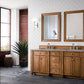 Bristol 72" Double Vanity, Saddle Brown w/ 3 CM Grey Expo Quartz Top