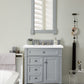 Brittany 30" Single Vanity, Urban Gray, w/ 3 CM White Zeus Quartz Top