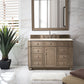 Bristol 48" Single Vanity, Whitewashed Walnut w/ 3 CM Eternal Marfil Quartz Top