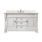 Brookfield 60" Single Vanity, Bright White w/ 3 CM Ethereal Noctis Quartz Top