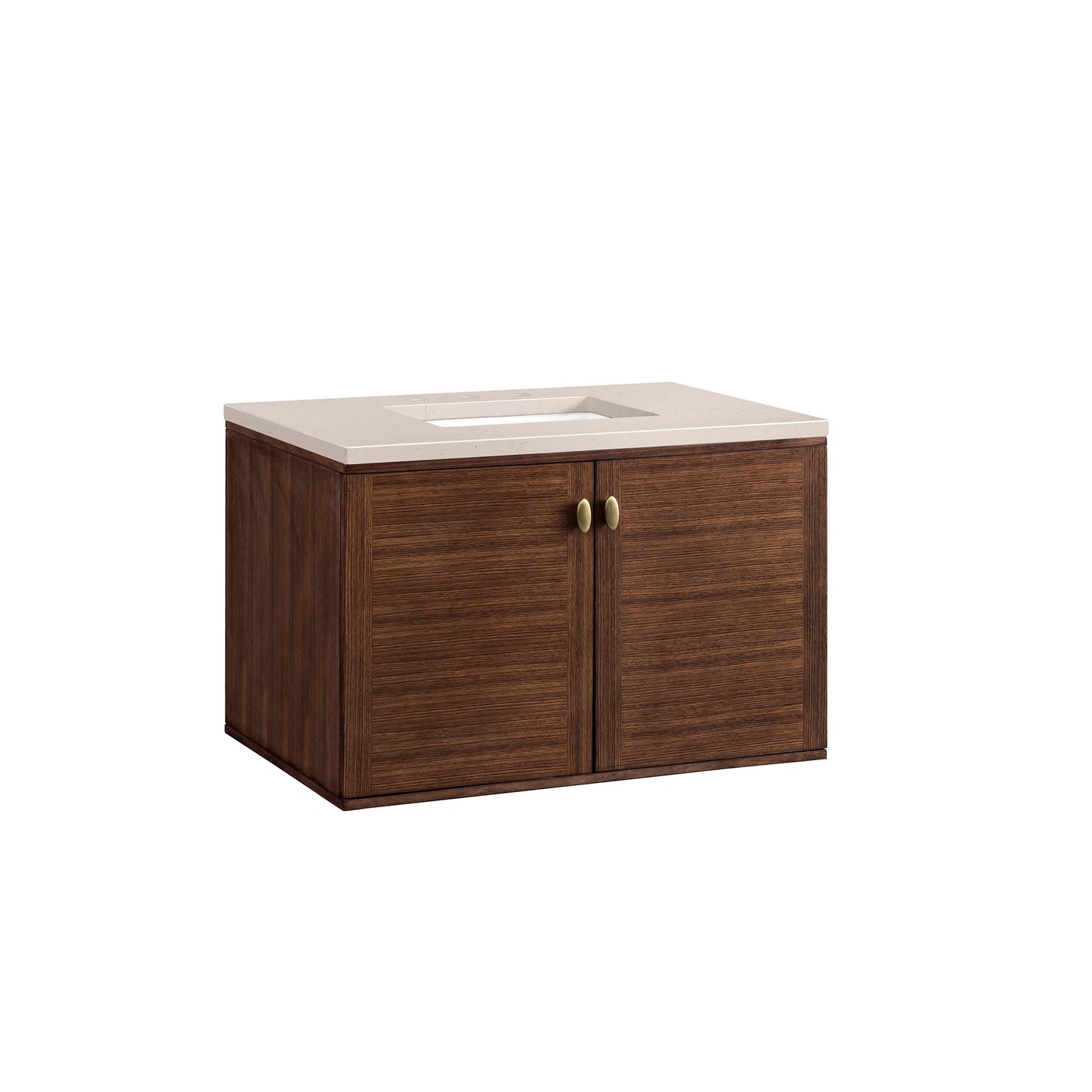 Amberly 36" Single Vanity, Mid-Century Walnut w/ 3 CM Eternal Marfil Top