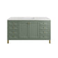 Chicago 60" Single Vanity, Smokey Celadon w/ 3 CM Arctic Fall Top